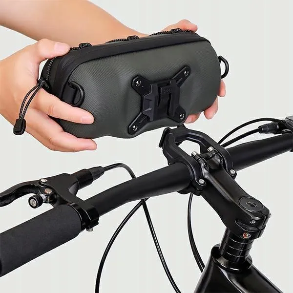 WILDMAN traveling bag for bike handlebars with zipper 2L GD7X green