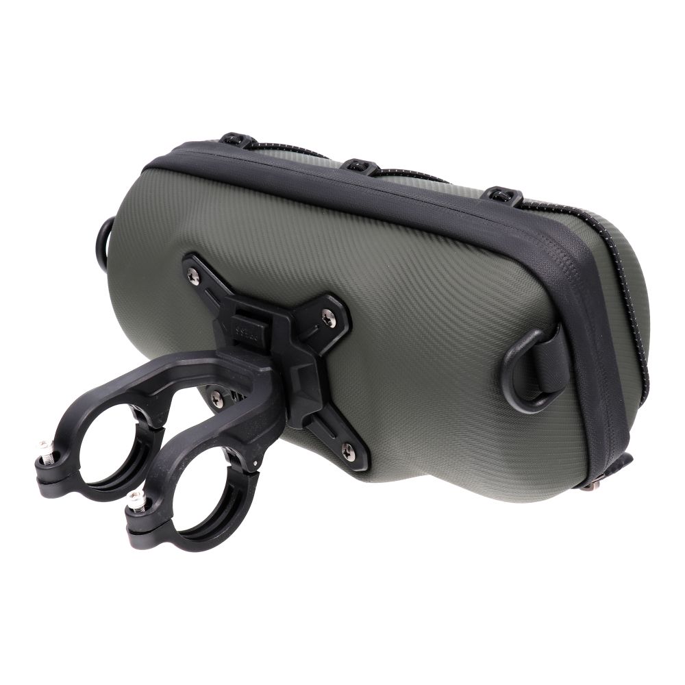 WILDMAN traveling bag for bike handlebars with zipper 2L GD7X green
