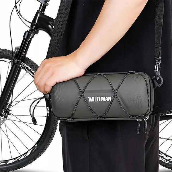 WILDMAN traveling bag for bike handlebars with zipper 2L GD7X green