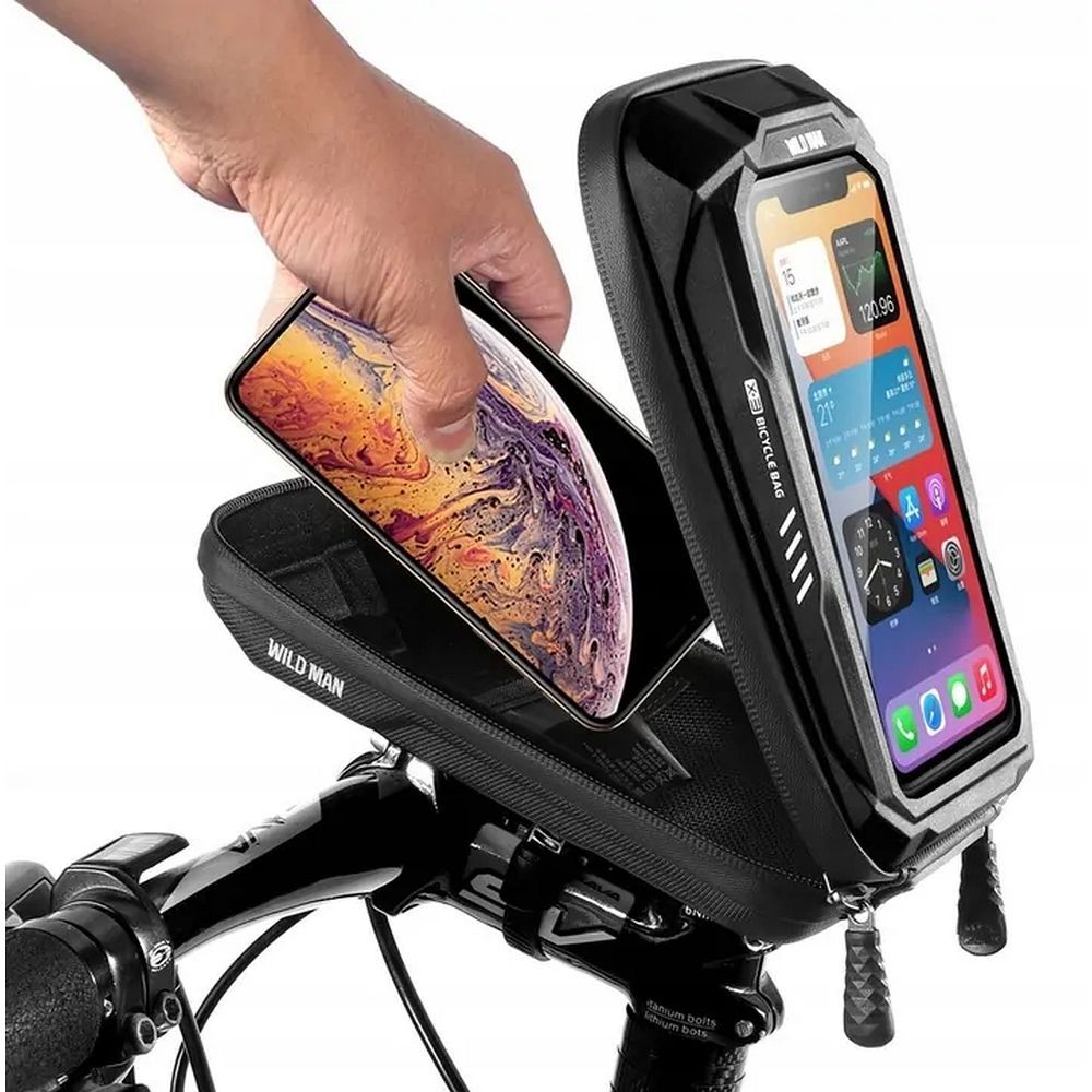 WILDMAN traveling bag for bike handlebars with zipper X3 0,5L black