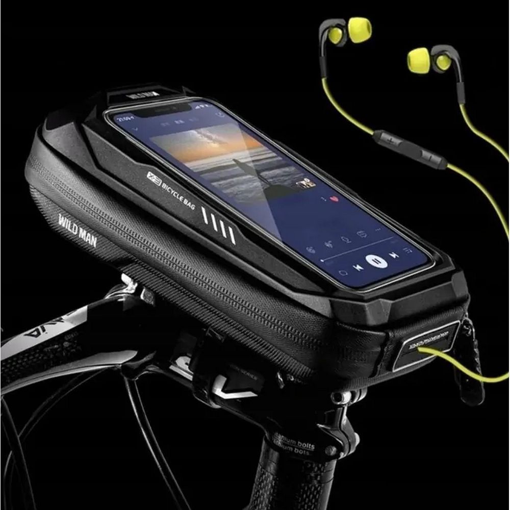 WILDMAN traveling bag for bike handlebars with zipper X3 0,5L black