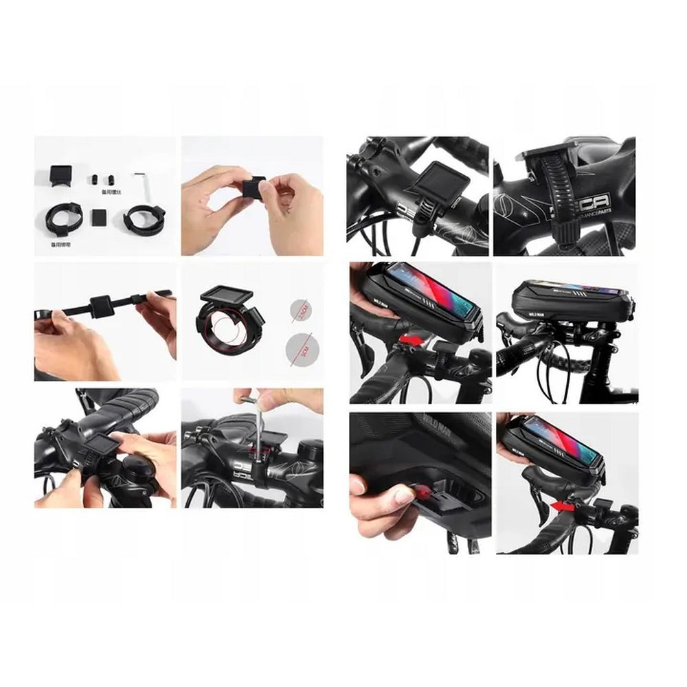 WILDMAN traveling bag for bike handlebars with zipper X3 0,5L black