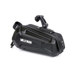 WILDMAN traveling bag under bike saddle with zipper 1,2L XT7 black