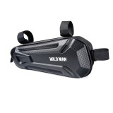 WILDMAN traveling bag under the bike frame with zipper 1,8L XT9 black