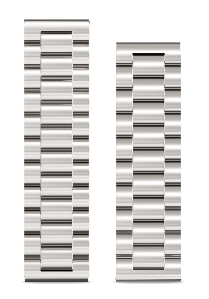 Řemínek celokovový ALIGATOR 22mm, titanová