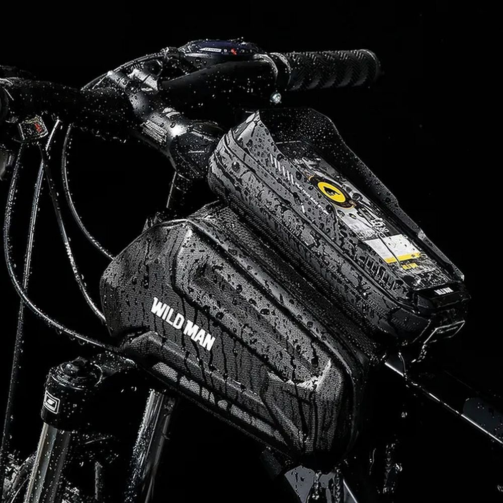 WILDMAN traveling bag for bike frame with zipper 1,2L (4 "- 7") XT6 black