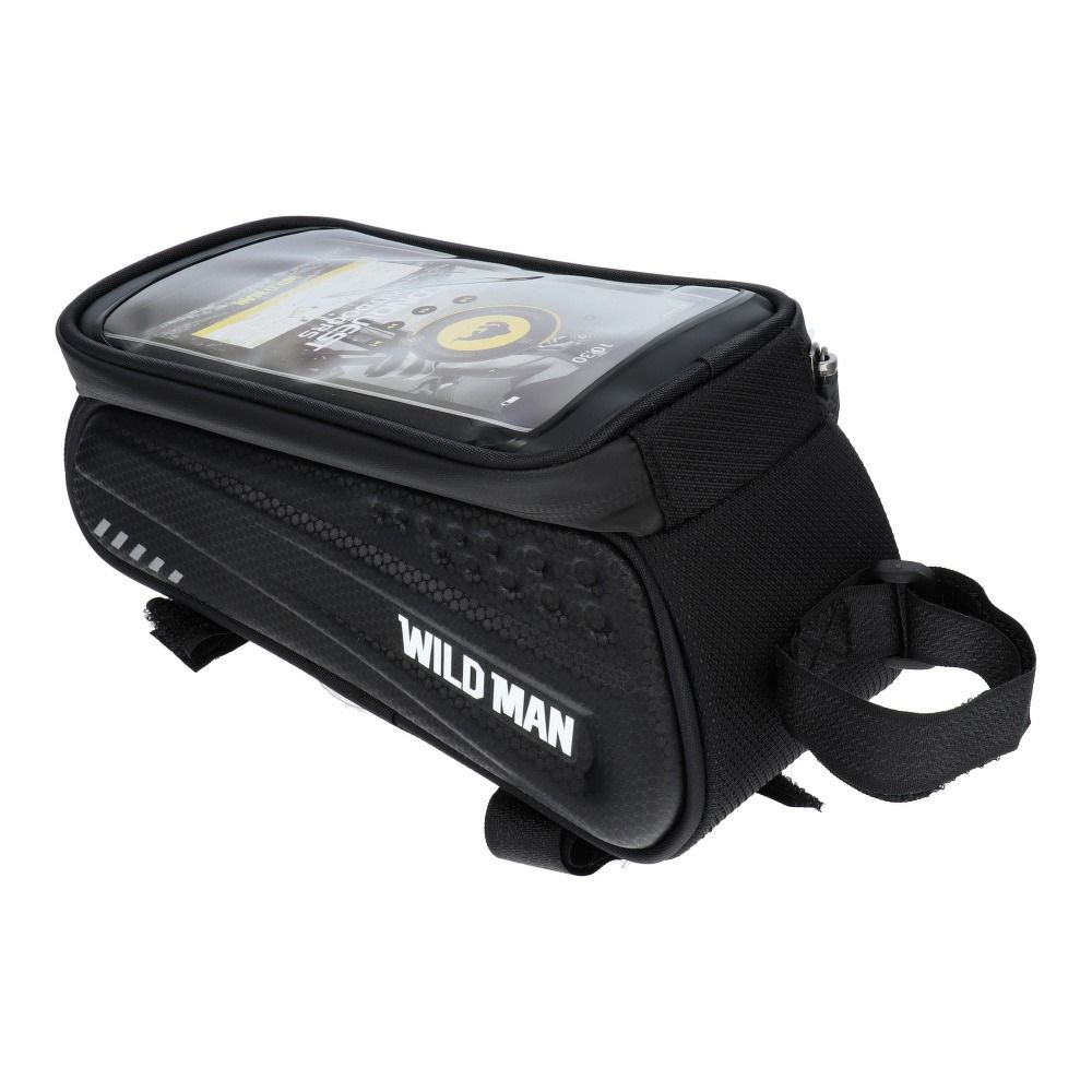 WILDMAN traveling bag for bicycle frame with zipper ES3 1L ( 4"- 7" ) black