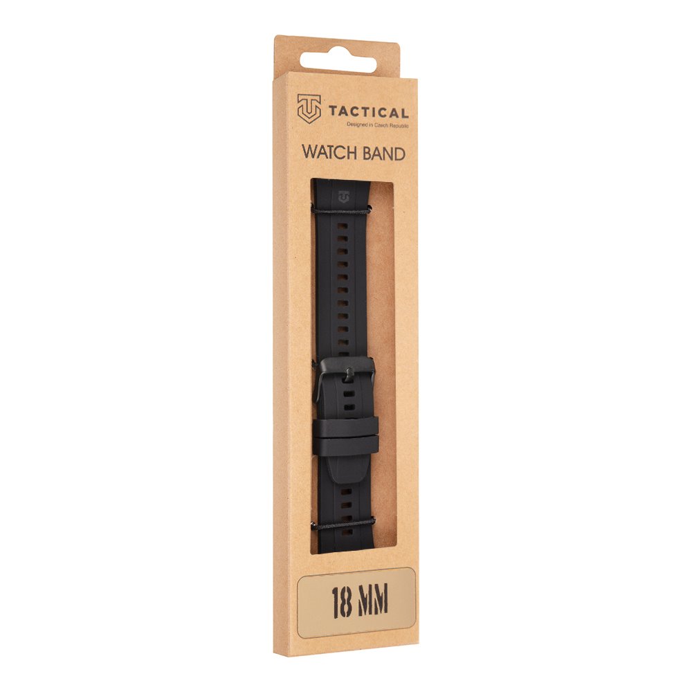 Tactical Quick Release Silikonový Řemínek 18mm Black