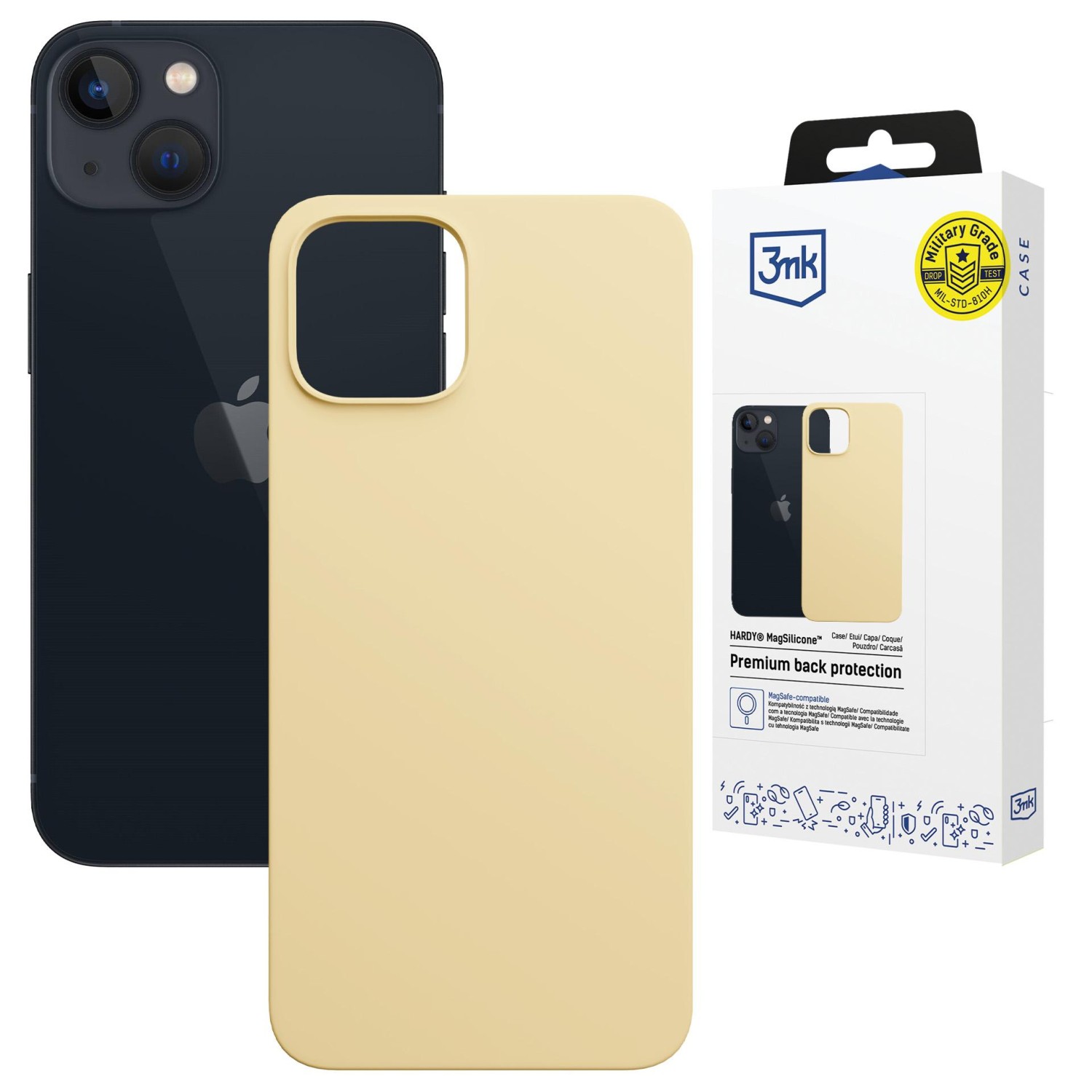 Zadní kryt 3mk Hardy MagSilicone pro Apple iPhone 15 Plus, žlutá