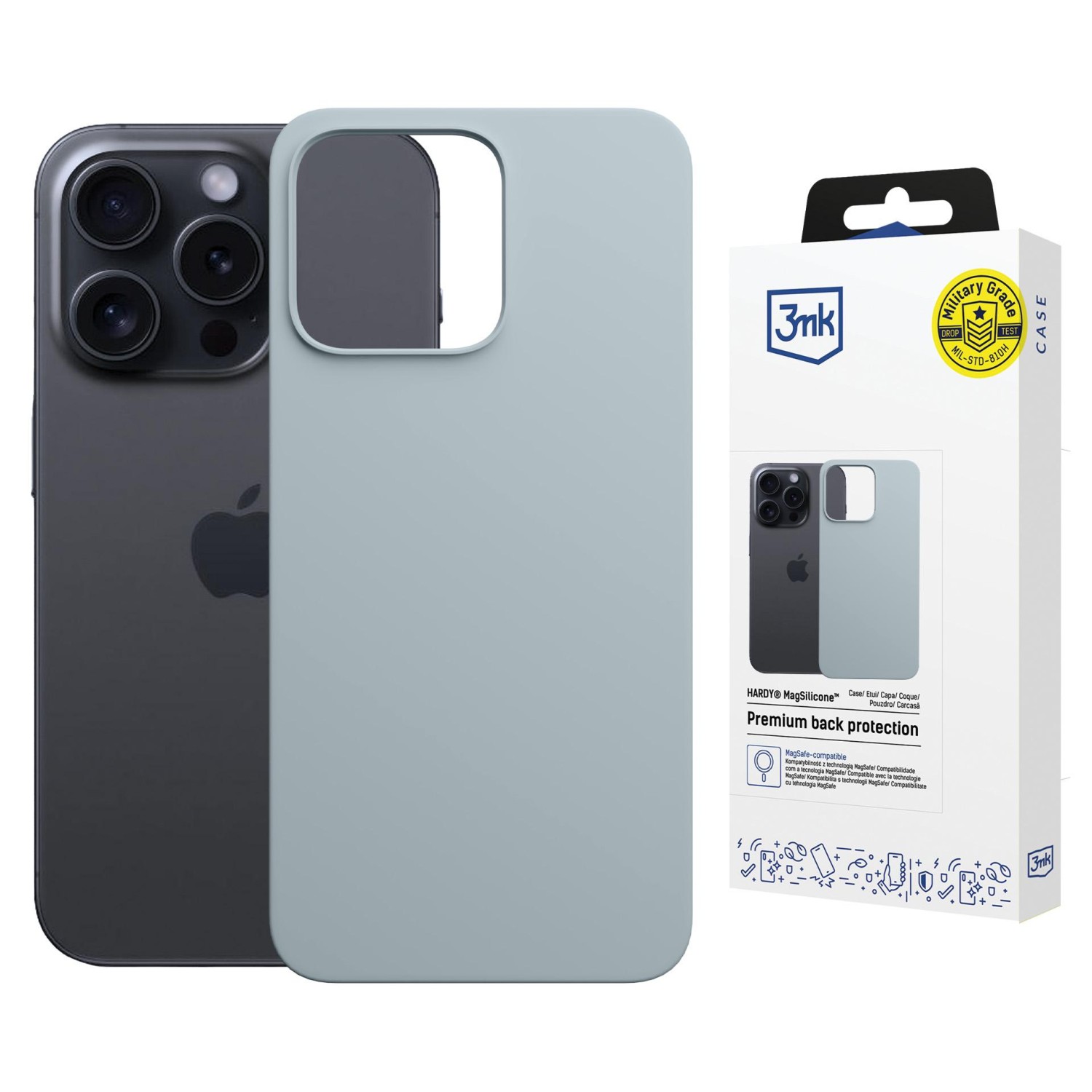 Zadní kryt 3mk Hardy MagSilicone pro Apple iPhone 13 Pro Max, sierra modrá