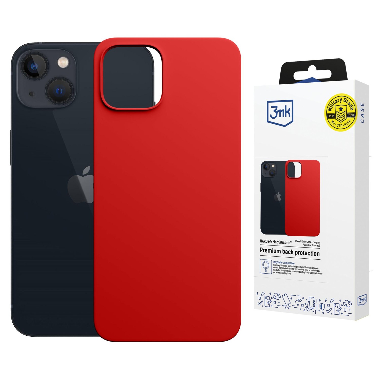 Zadní kryt 3mk Hardy MagSilicone pro Apple iPhone 13, červená