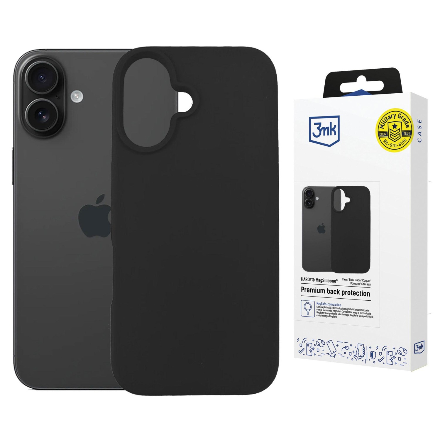 Zadní kryt 3mk Hardy MagSilicone pro Apple iPhone 15 Pro, graphite