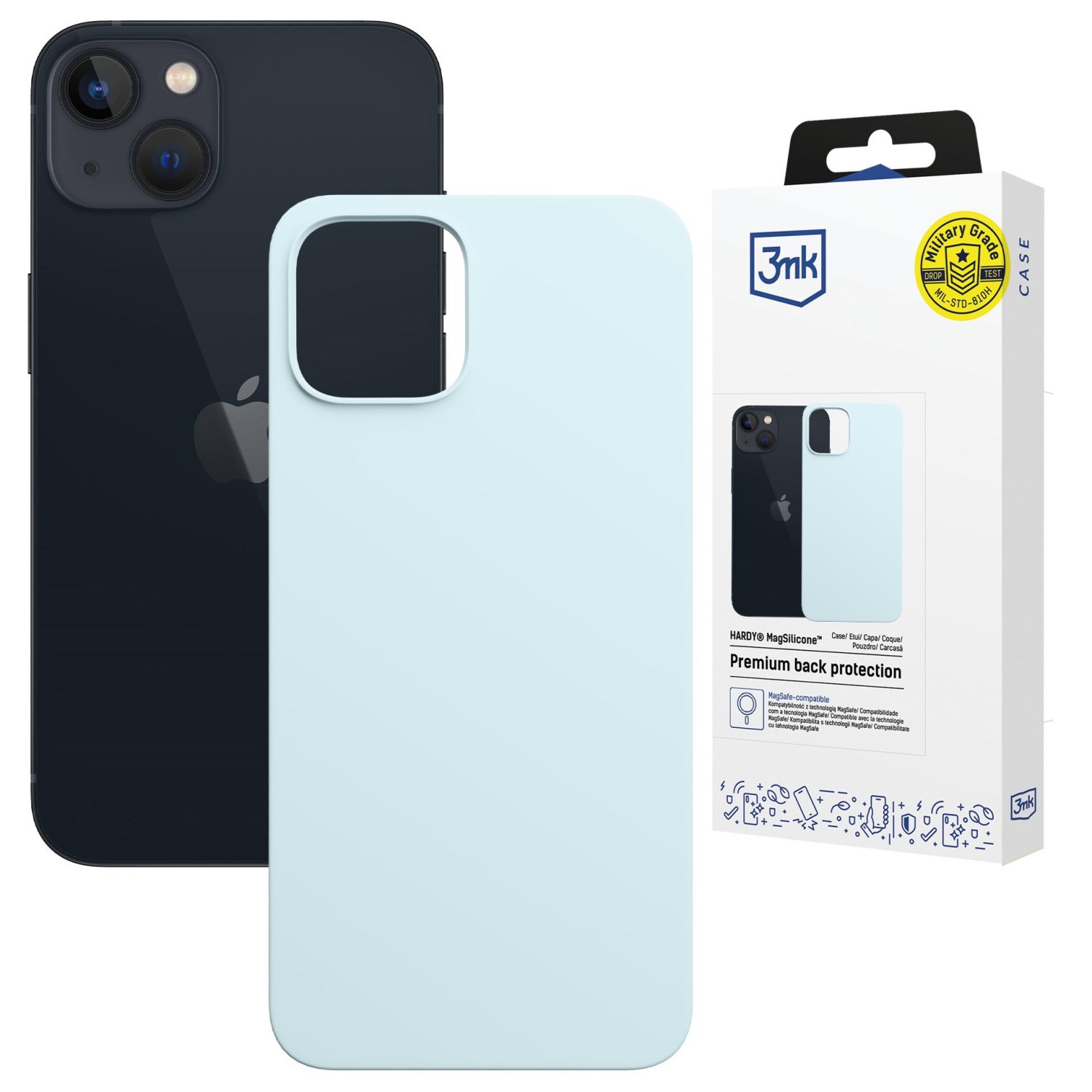 Zadní kryt 3mk Hardy MagSilicone pro Apple iPhone 15, modrá
