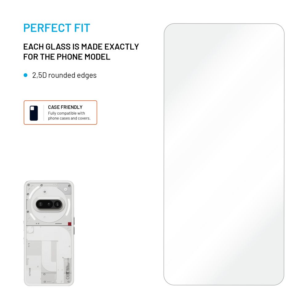 Ochranné tvrzené sklo FIXED pro Nothing Phone (3a) 5G/Pro 5G, čiré