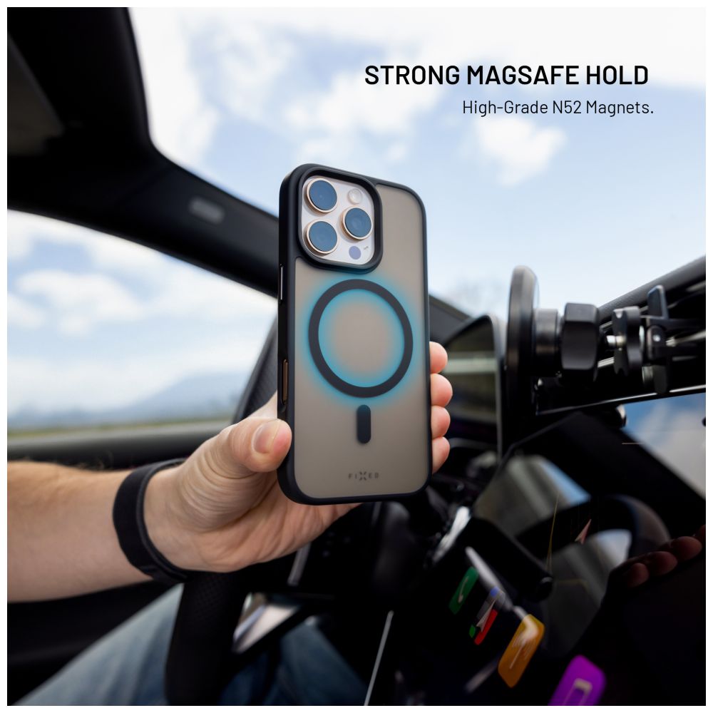 Zadní kryt FIXED MagMisty s podporou Magsafe pro Apple iPhone 16 Pro, černý