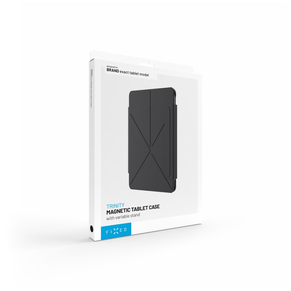 Pouzdro FIXED Trinity Case pro Apple iPad 10,9" (2022)/iPad 11" (2025) se stojánkem, černé
