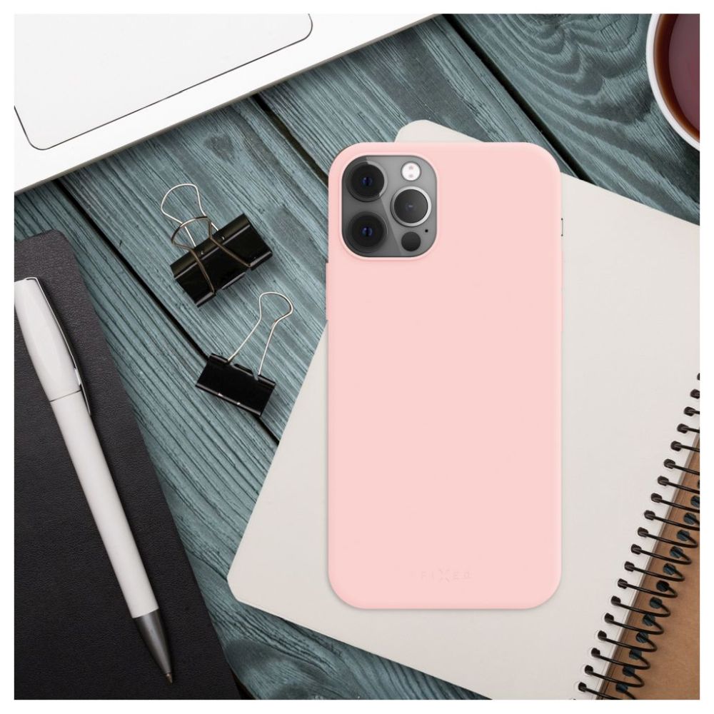 Zadní pogumovaný kryt FIXED Story pro Samsung Galaxy A17 4G/5G, růžová