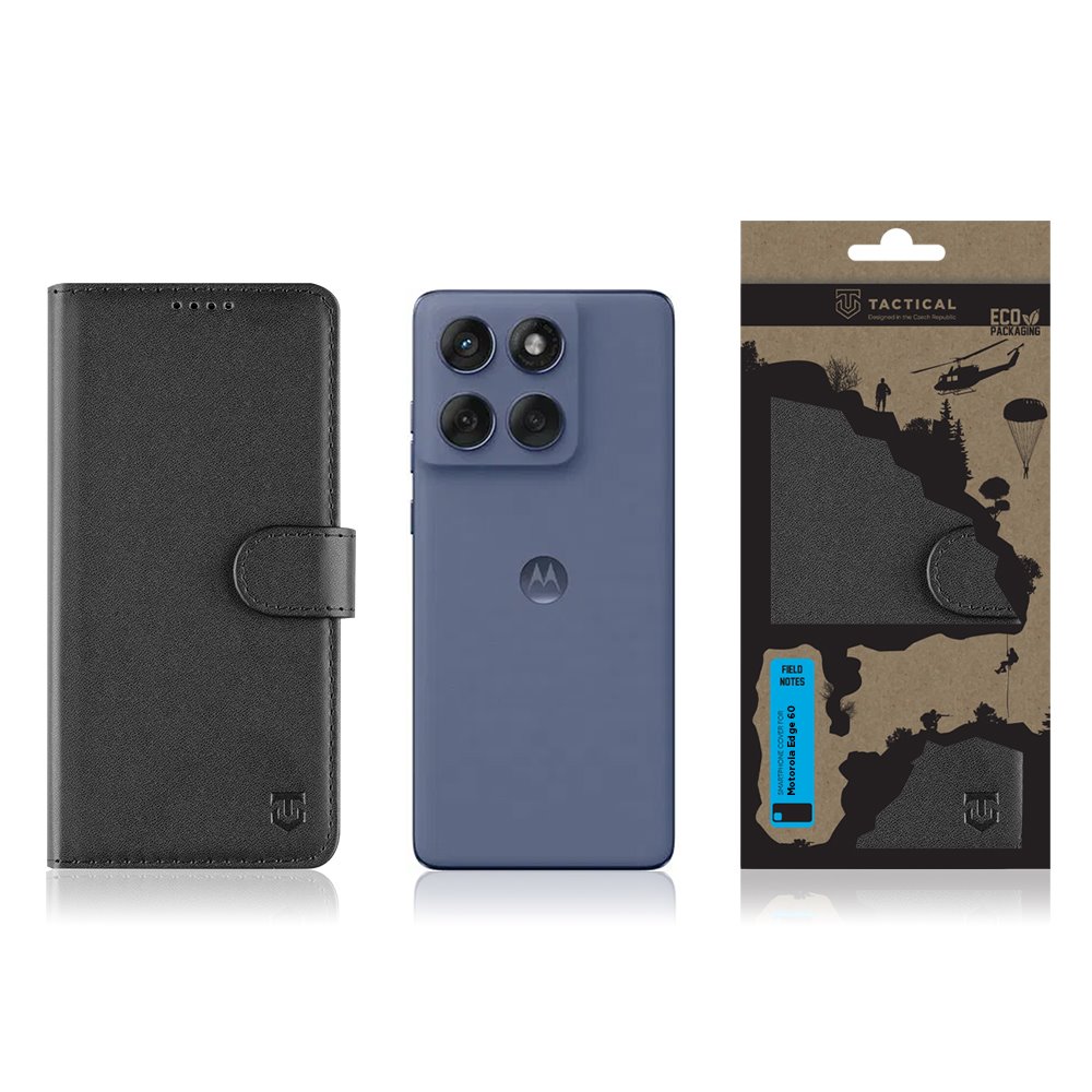 Flipové pouzdro Tactical Field Notes pro Motorola Edge 60, černá