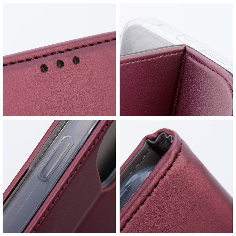 SMART MAGNETO Book case for XIAOMI Redmi Note 14 PRO 4G burgundy