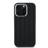 Mercedes Liquid Silicon Stripes Pattern MagSafe Zadní Kryt pro iPhone 16 Pro Black 