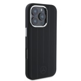 Mercedes Liquid Silicon Stripes Pattern MagSafe Zadní Kryt pro iPhone 16 Pro Black 