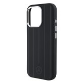 Mercedes Liquid Silicon Stripes Pattern MagSafe Zadní Kryt pro iPhone 16 Pro Black 