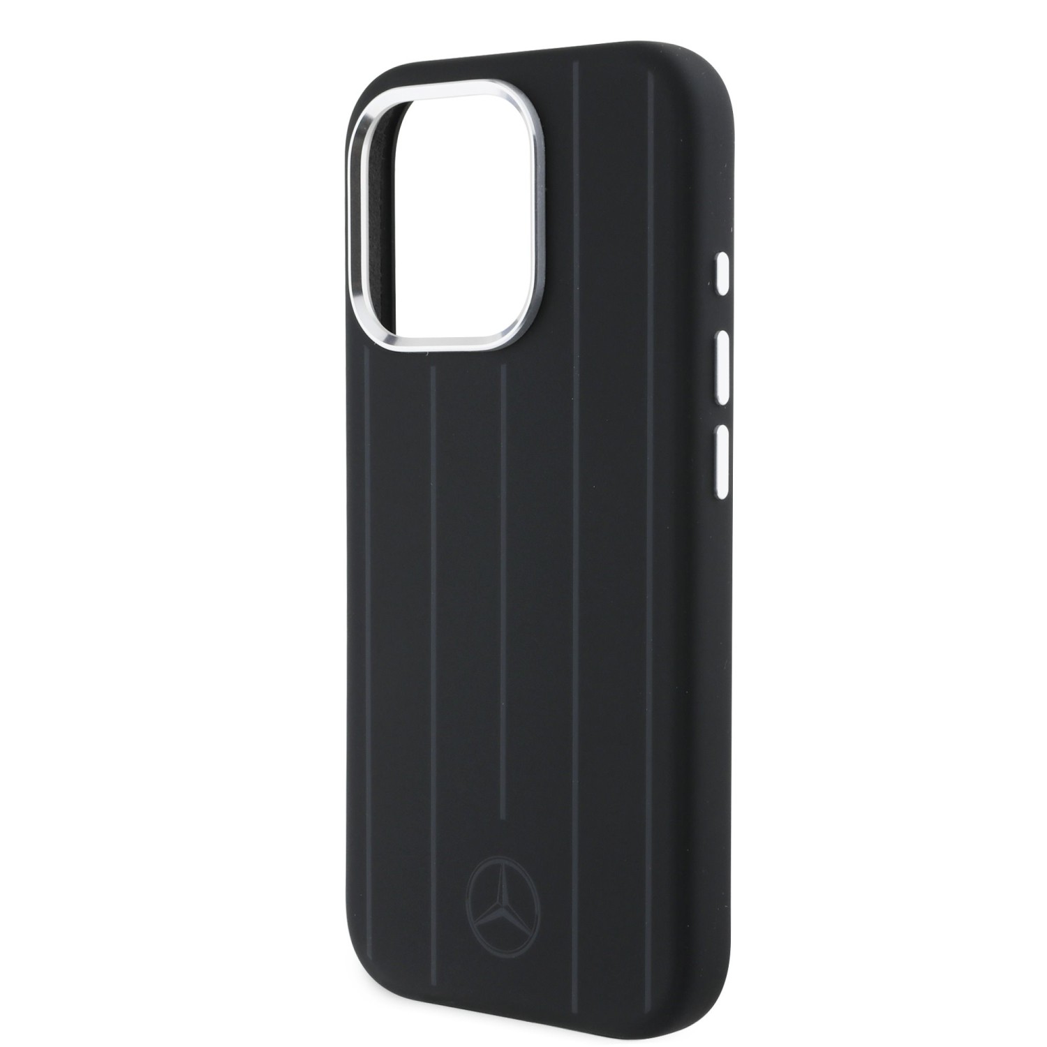 Mercedes Liquid Silicon Stripes Pattern MagSafe Zadní Kryt pro iPhone 16 Pro Black 