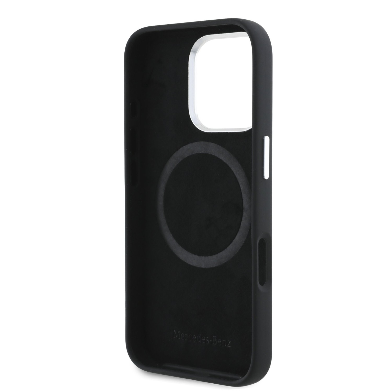 Mercedes Liquid Silicon Stripes Pattern MagSafe Zadní Kryt pro iPhone 16 Pro Black 
