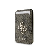 Guess 4G Metal Logo MagSafe Cardslot Peněženka se Stojanem Brown