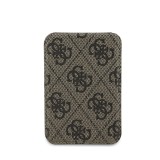 Guess 4G Metal Logo MagSafe Cardslot Peněženka se Stojanem Brown
