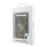 Guess 4G Metal Logo MagSafe Cardslot Peněženka se Stojanem Brown