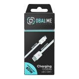 OBAL:ME Super Fast USB-C/USB-C Pletený kabel 60W 1m White