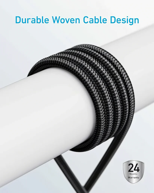 Kabel Anker USB-C/USB-C 0,9m 240W černá