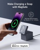 Anker 3v1 Cube MagSafe 30W Bezdrátová nabíječka černá