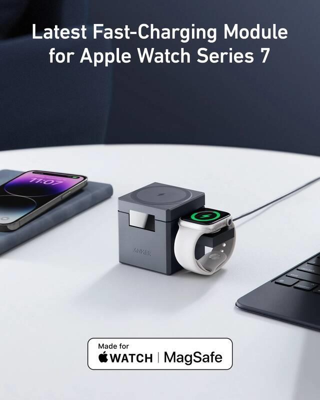 Anker 3v1 Cube MagSafe 30W Bezdrátová nabíječka černá