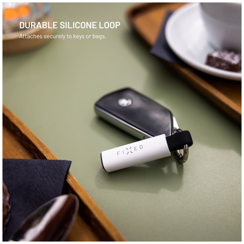Smart tracker FIXED Tag Stick s podporou Find My, bílý