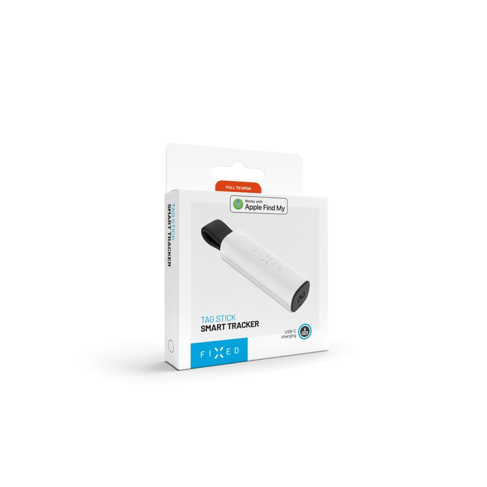 Smart tracker FIXED Tag Stick s podporou Find My, bílý