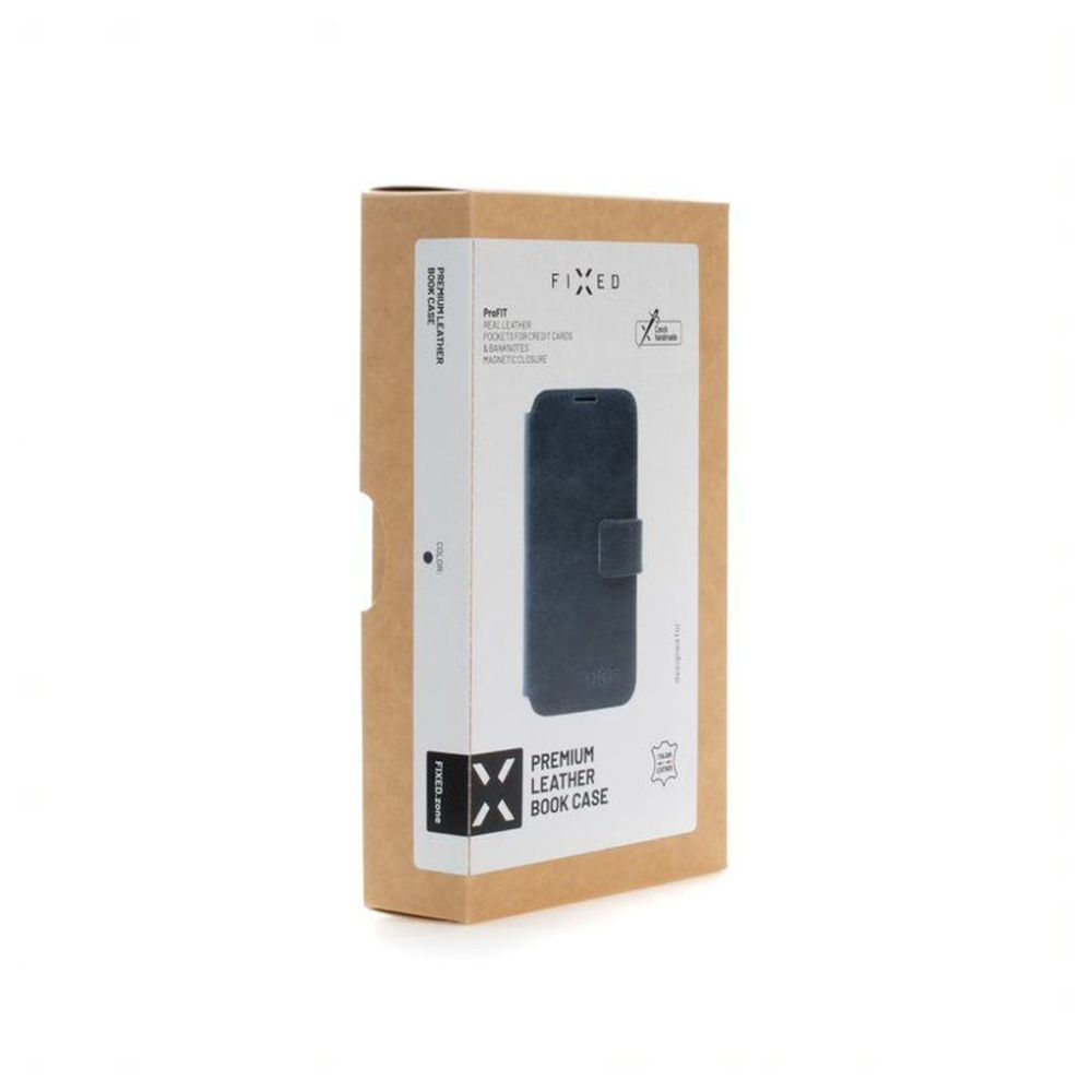 Kožené pouzdro typu kniha FIXED ProFit pro Samsung Galaxy A36 5G, modré