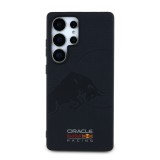 Red Bull Leather Meshed Debossed Logo MagSafe Zadní Kryt pro Samsung Galaxy S25 Ultra Navy