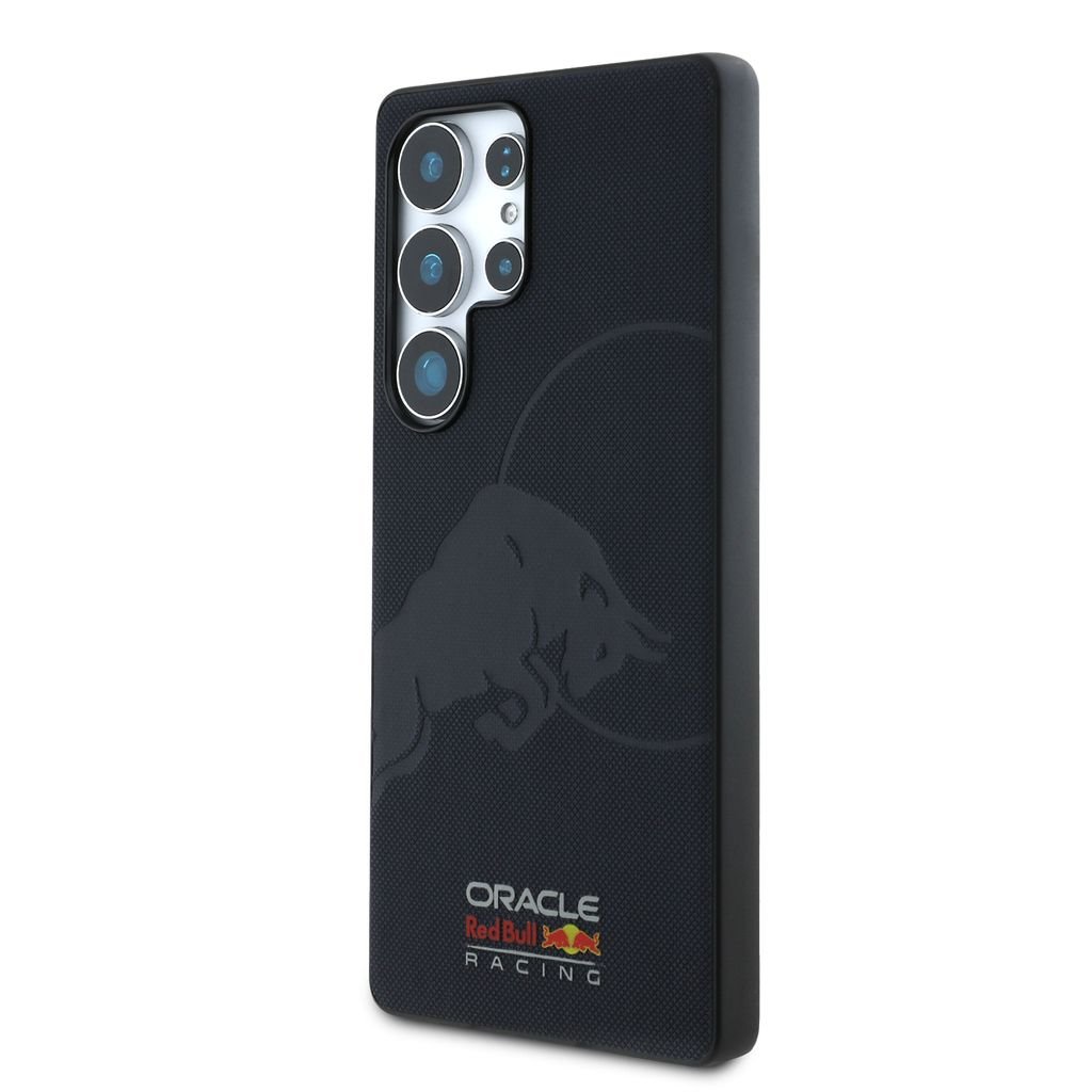Red Bull Leather Meshed Debossed Logo MagSafe Zadní Kryt pro Samsung Galaxy S25 Ultra Navy