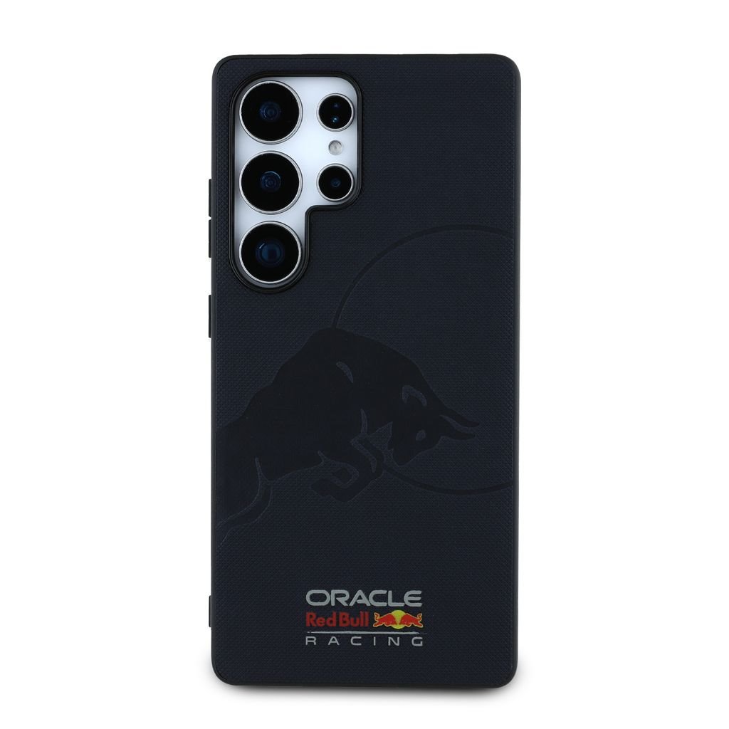 Red Bull Leather Meshed Debossed Logo MagSafe Zadní Kryt pro Samsung Galaxy S25 Ultra Navy