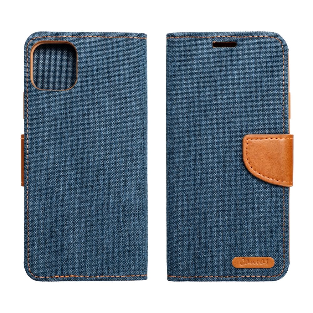 CANVAS Book case for IPHONE 16 Plus navy blue