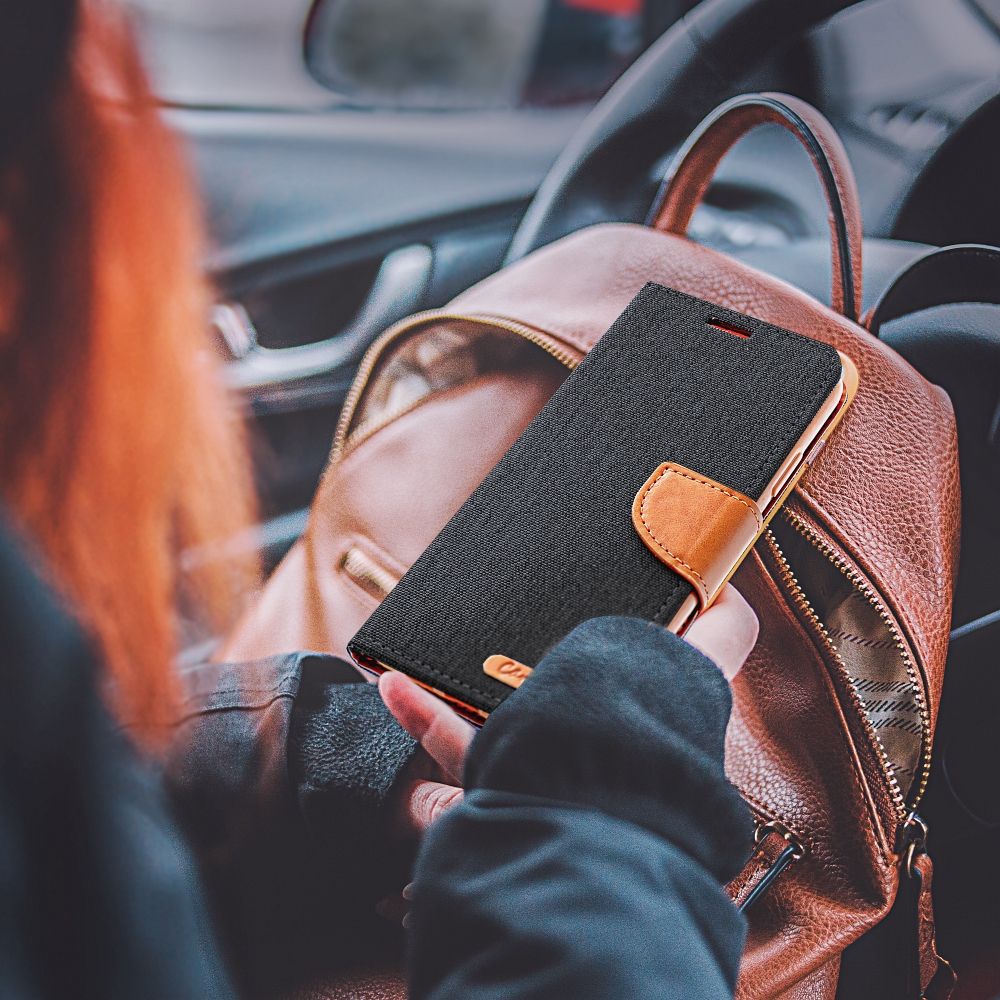 CANVAS Book case for IPHONE 16 black