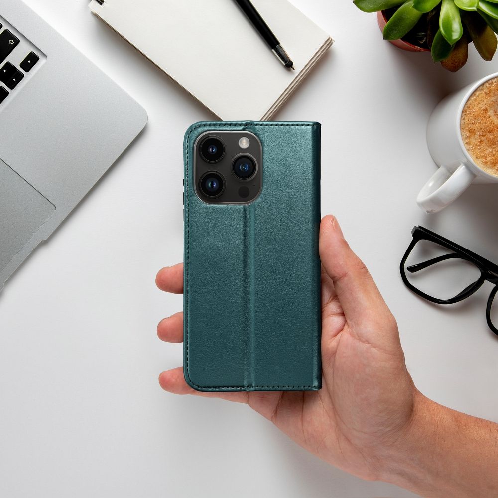 SMART MAGNETO Book case for IPHONE 16 Plus dark green