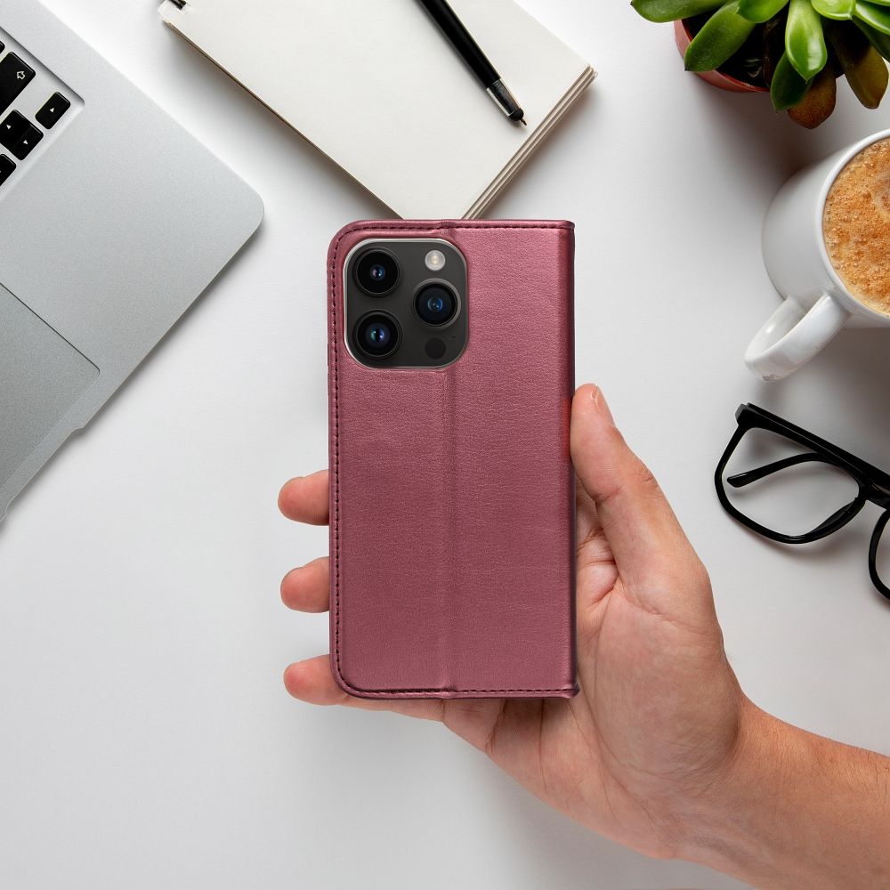 SMART MAGNETO Book case for IPHONE 16 burgundy