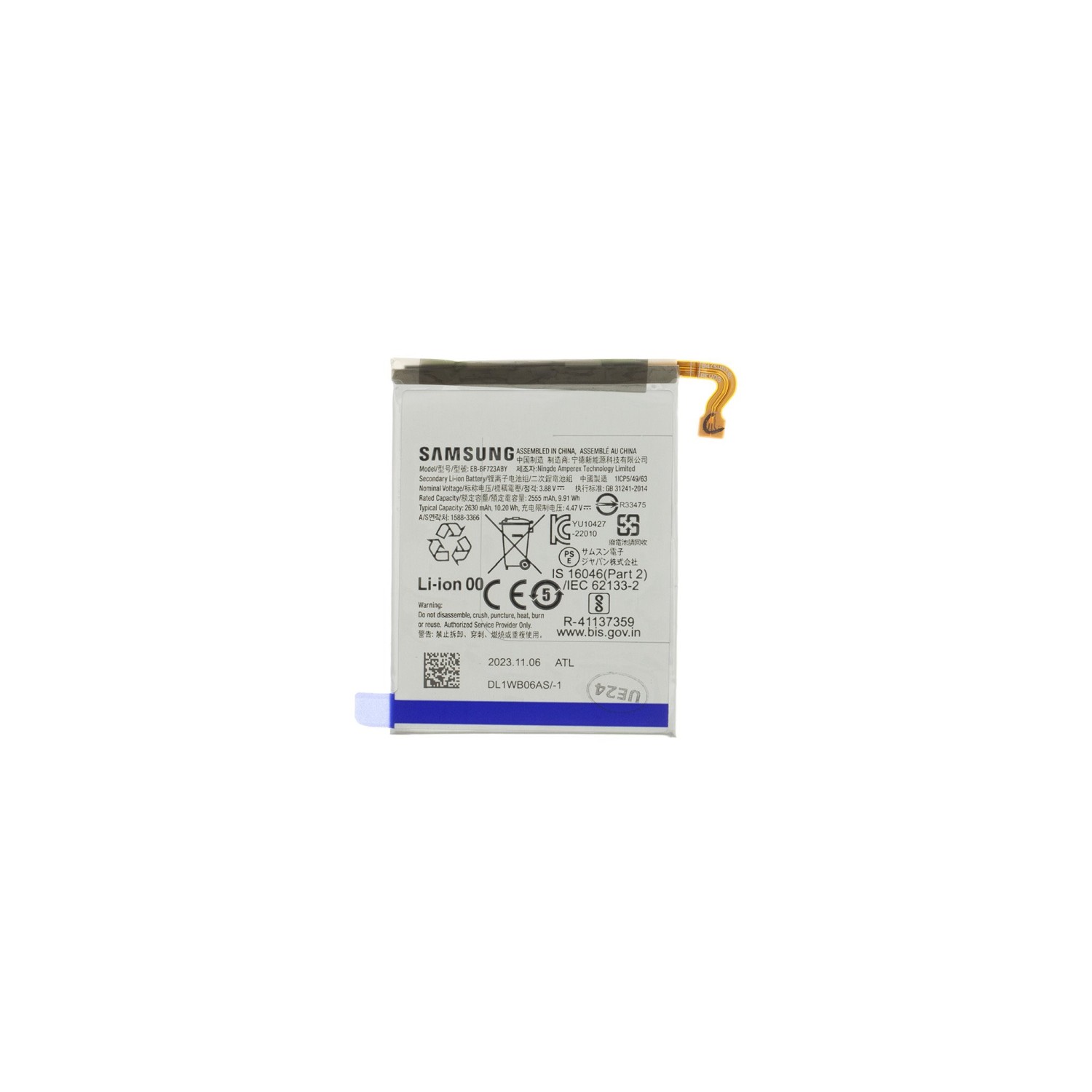 Originální Samsung baterie Li-Ion 2630mAh EB-BF723ABY (Service Pack)