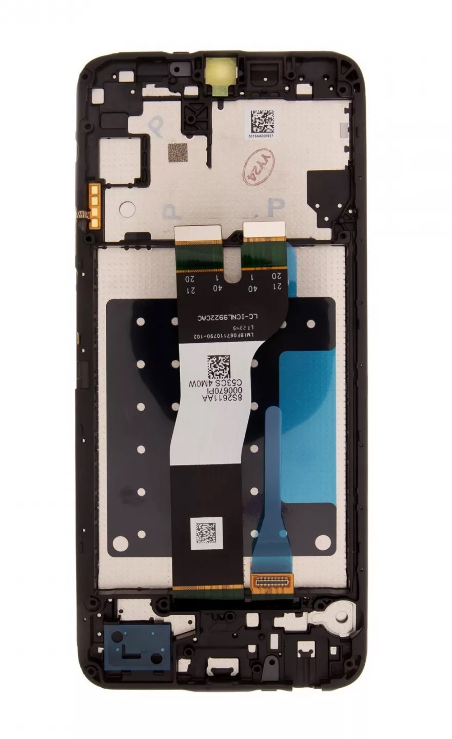 LCD display + dotyková deska + přední kryt nabíjecí deska pro Samsung Galaxy A05s, black (Service Pack)