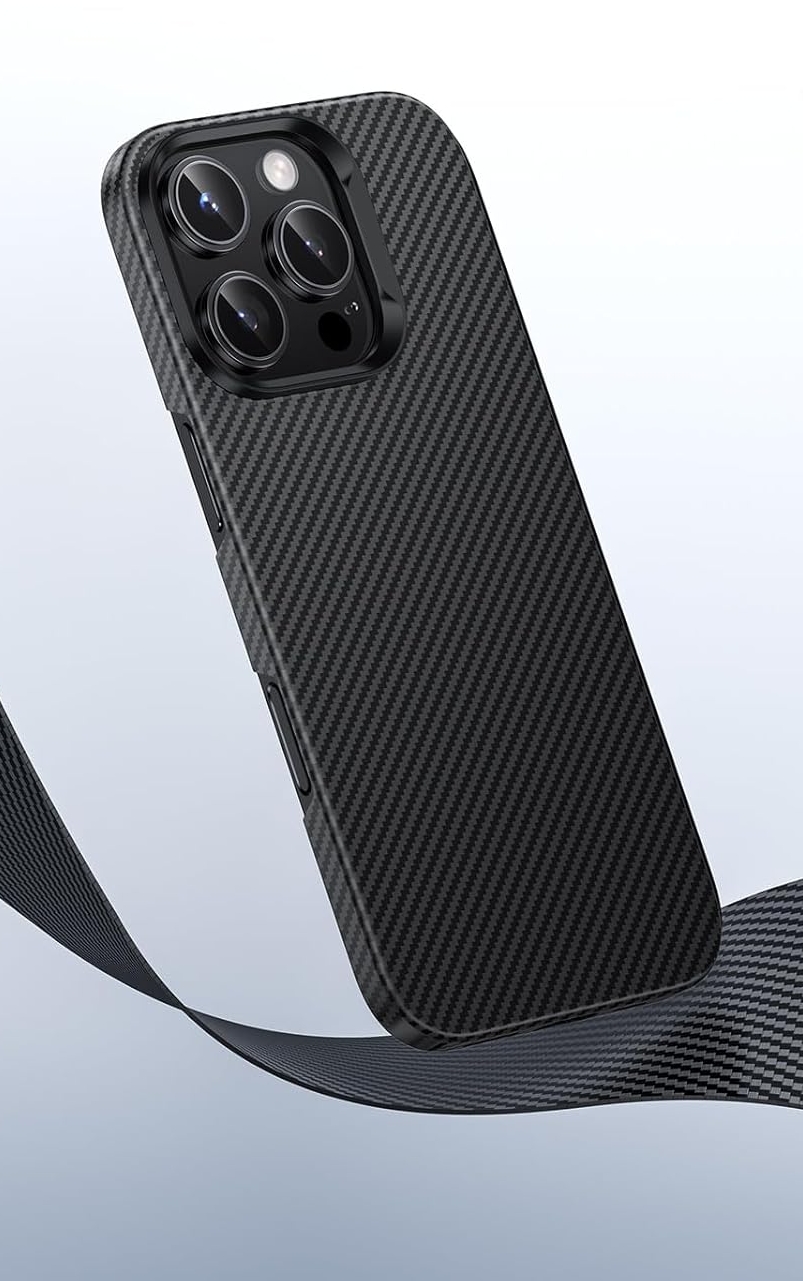 Pouzdro SWISSTEN MAGCARBON pro Apple iPhone 15 Pro, černá