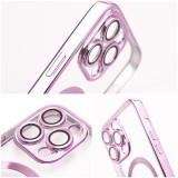 ELECTRO MAG COVER case compatible with MagSafe for SAMSUNG S25 FE rose gold