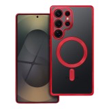 ELECTRO MAG COVER case compatible with MagSafe for SAMSUNG S25 Edge red